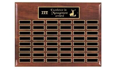 Solid Walnut Annual Plaque with Contemporary Edge: 15" x 22"-102463