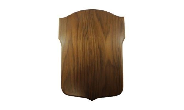 Heraldic Shield Solid Walnut Annual Plaque: 15" x 20"-102458