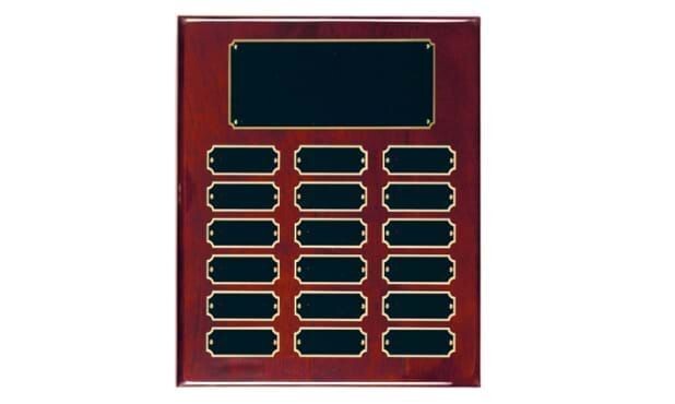 Rosewood Piano Finish Perpetual Plaque: 9" x 12"-103044