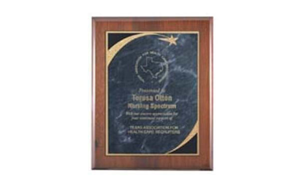 Walnut Piano Finish Plaque: 7" x 9"-103047
