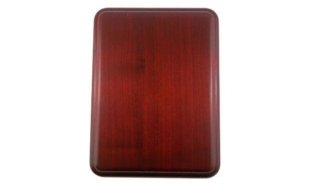 Solid Walnut Double Rolled Edge Plaque with Rosewood Stain: 7" x 9"-103269