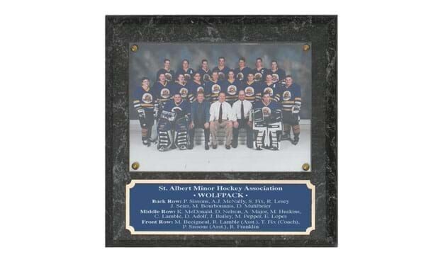 Black Marble Laminate Photo Plaque: 9" x 9"-103244