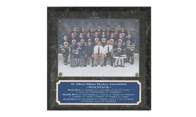 Black Marble Laminate Photo Plaque: 9" x 9"-103244