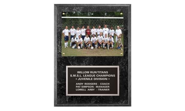 Black Marble Laminate Photo Plaque: 9" x 12"-103245