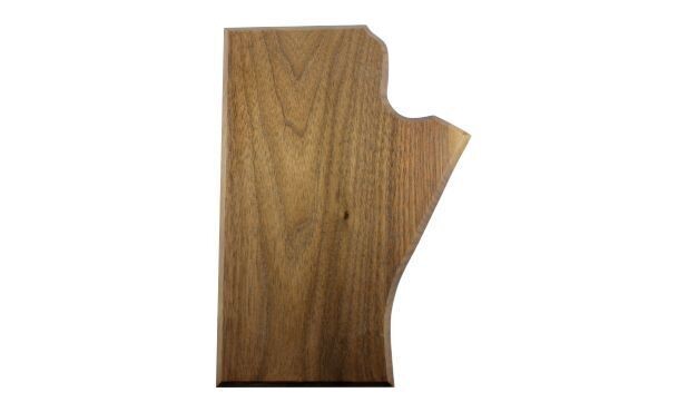 Solid Walnut Manitoba Shaped Plaque: 9-1/2"-103275