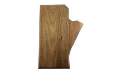 Solid Walnut Manitoba Shaped Plaque: 9-1/2"-103275