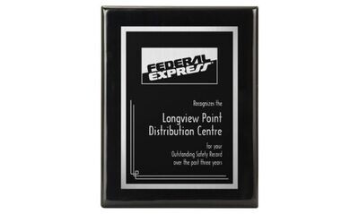 Black Piano Finish Plaque: 12" x 15"-106918