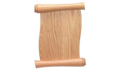 Solid Oak Scroll Plaque: 11" x 15"-107450
