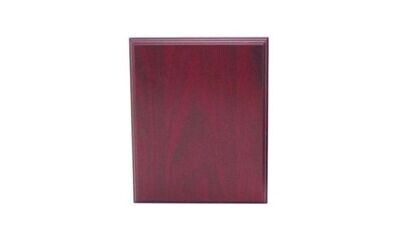 Solid Walnut Regular Edge Plaque with Rosewood Stain: 6" x 8"-107452
