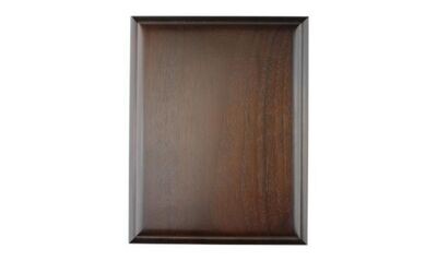 Solid Walnut Double Rolled Edge Plaque with Cocoa Bean Finish: 11" x 15"-107506