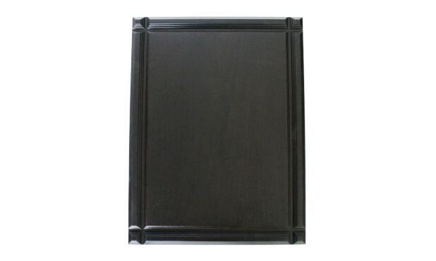 Solid Walnut Deep Groove Cross-Cut Plaque with Cocoa Bean Finish: 13" x 17"-107509
