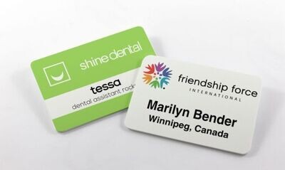 Ultrawhite Name Tag with Magnetic Back: 3" x 2"-100283