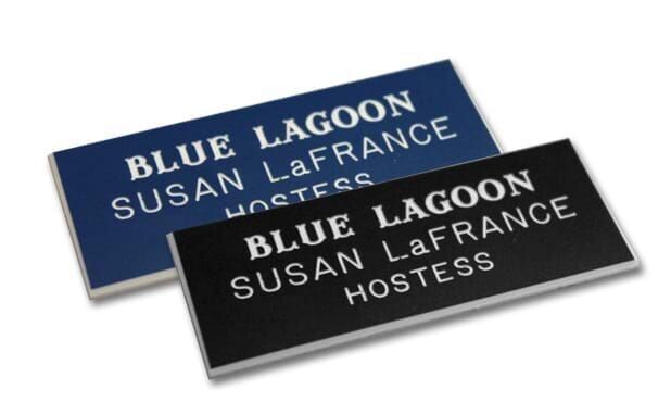 Plastic Name Tag with Pin Back: 3" x 1-1/4"-100314