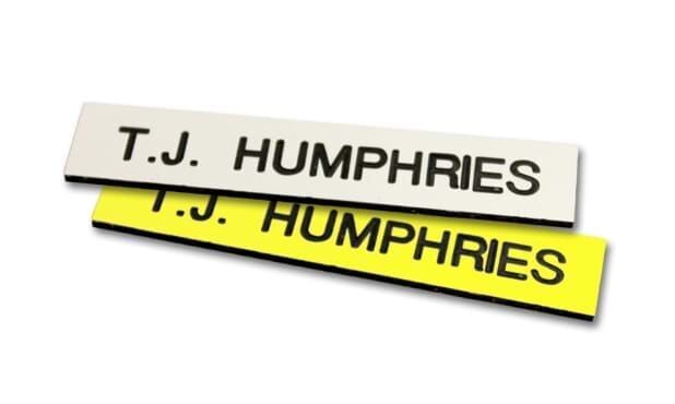 Plastic Name Tag with Magnetic Back: 2 1/2" x 1/2"-100319