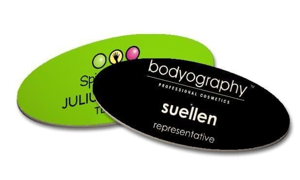 Ultrawhite OVAL Name Tag with Magnetic Back: 3" x 1-1/2"-103148