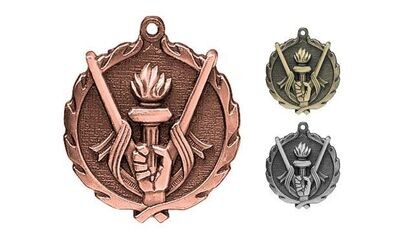 Sculptured Victory Medallion: Antique Bronze 2-1/2"-105091