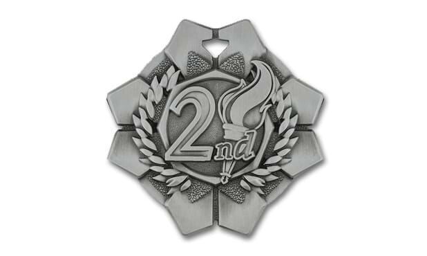 Imperial 2nd Place Medallion: Antique Silver 2"-105337