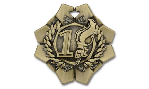 Imperial 1st Place Medallion: Antique Gold 2"-105336