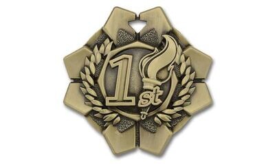 Imperial 1st Place Medallion: Antique Gold 2"-105336