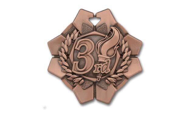 Imperial 3rd Place Medallion: Antique Bronze 2"-105338