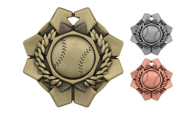 Imperial Baseball Medallion: Antique Gold 2"-105342