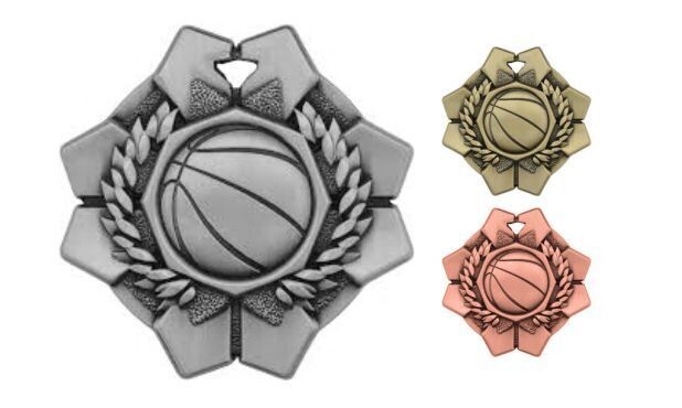 Imperial Basketball Medallion: Antique Silver 2"-105346