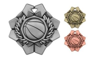 Imperial Basketball Medallion: Antique Silver 2"-105346