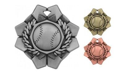 Imperial Baseball Medallion: Antique Silver 2"-105343