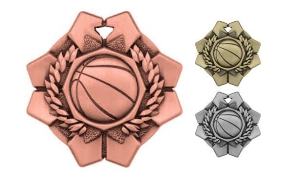Imperial Basketball Medallion: Antique Bronze 2"-105347