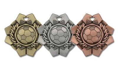 Imperial Soccer Medallion: Antique Gold 2"-105351