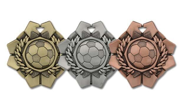 Imperial Soccer Medallion: Antique Bronze 2"-105353