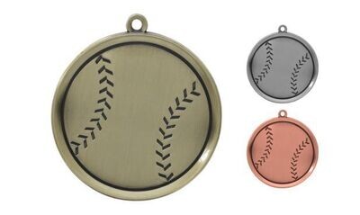 Mega Baseball Medallion: Antique Gold 2-1/4"-105370