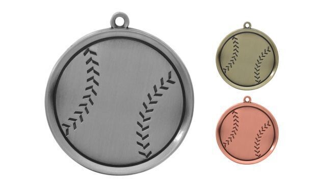 Mega Baseball Medallion: Antique Silver 2-1/4"-105371
