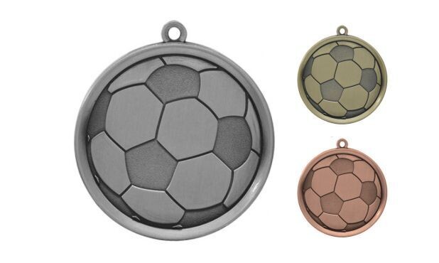 Mega Soccer Medallion: Antique Silver 2-1/4"-105374