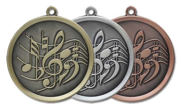 Mega Music Medallion: Antique Silver 2-1/4"-105377