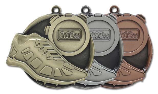 Mega Track Medallion: Antique Gold 2-1/4"-105394
