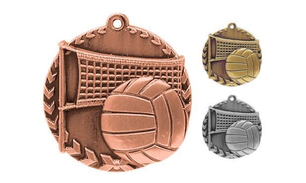 Millennium Volleyball Medallion: Antique Bronze 1-3/4"-105482