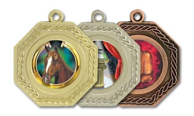 Hex Universal Insert Medallion: Antique Bronze 1-3/4"-105617