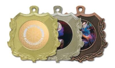 Shield Universal Insert Medallion: Bright Gold 1-7/8"-105640