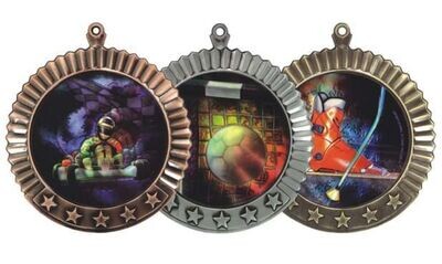 Five Star Universal Medallion: Antique Silver 2-3/4"-105801
