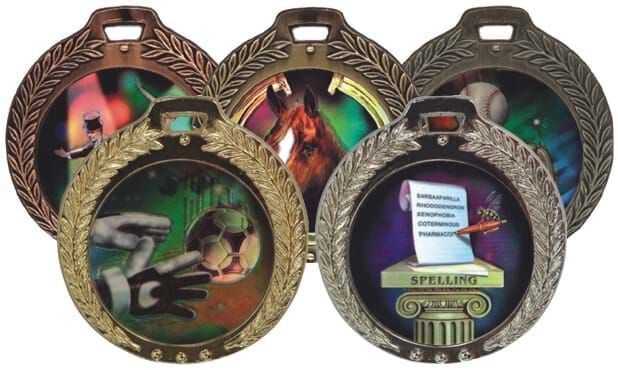 Wreath Universal Insert Medallion: 2-5/8" Bright Gold-105810