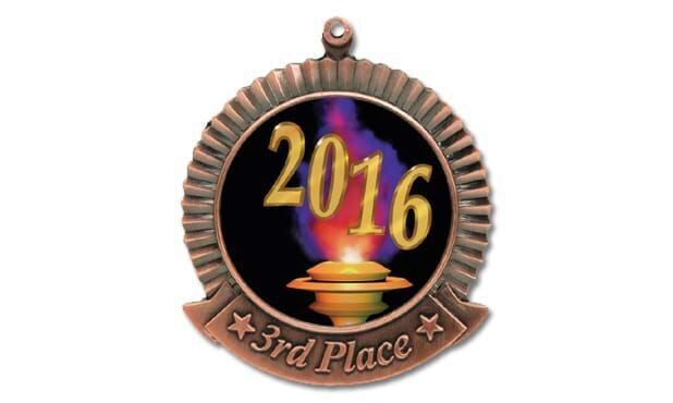 Star Universal 3rd Place Medallion: Antique Bronze 2-3/4"-105817