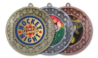 Star Eclipse Universal Insert Medallion: Antique Silver 3-1/4"-105836