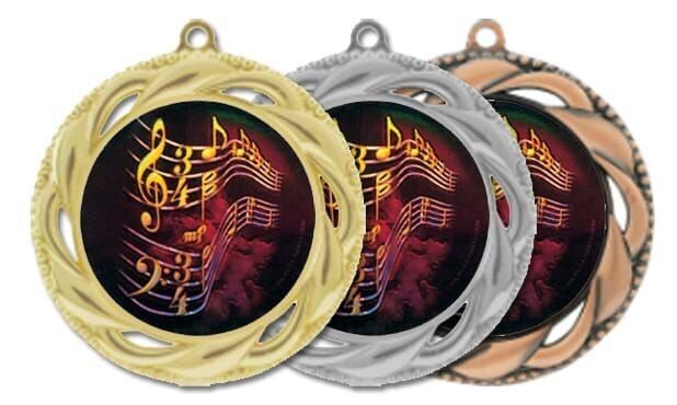 Rosette Universal Insert Medallion: Bright Silver 2-3/4"-105842