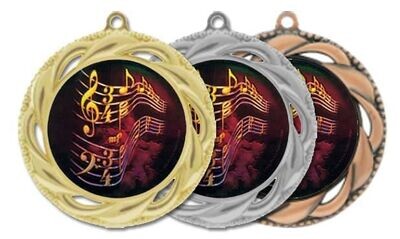 Rosette Universal Insert Medallion: Bright Silver 2-3/4"-105842