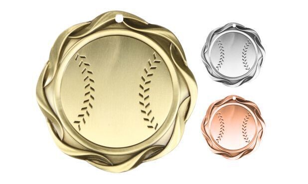 Fusion Baseball Medallion: Antique Gold 3"-107056