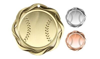 Fusion Baseball Medallion: Antique Gold 3"-107056