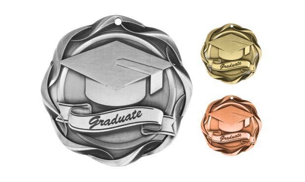 Fusion Graduate Medallion: Antique Silver 3"-107069