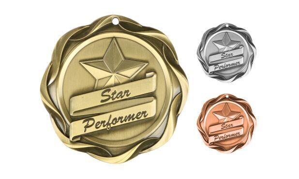 Fusion Star Performer Medallion: Antique Gold 3"-107071