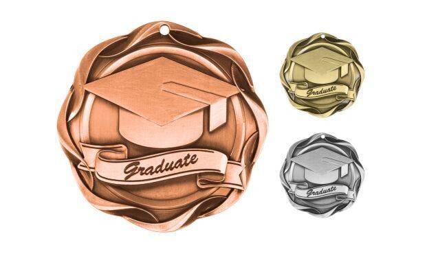 Fusion Graduate Medallion: Antique Bronze 3"-107070